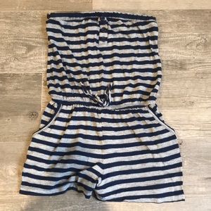 Striped beach cover up/romper